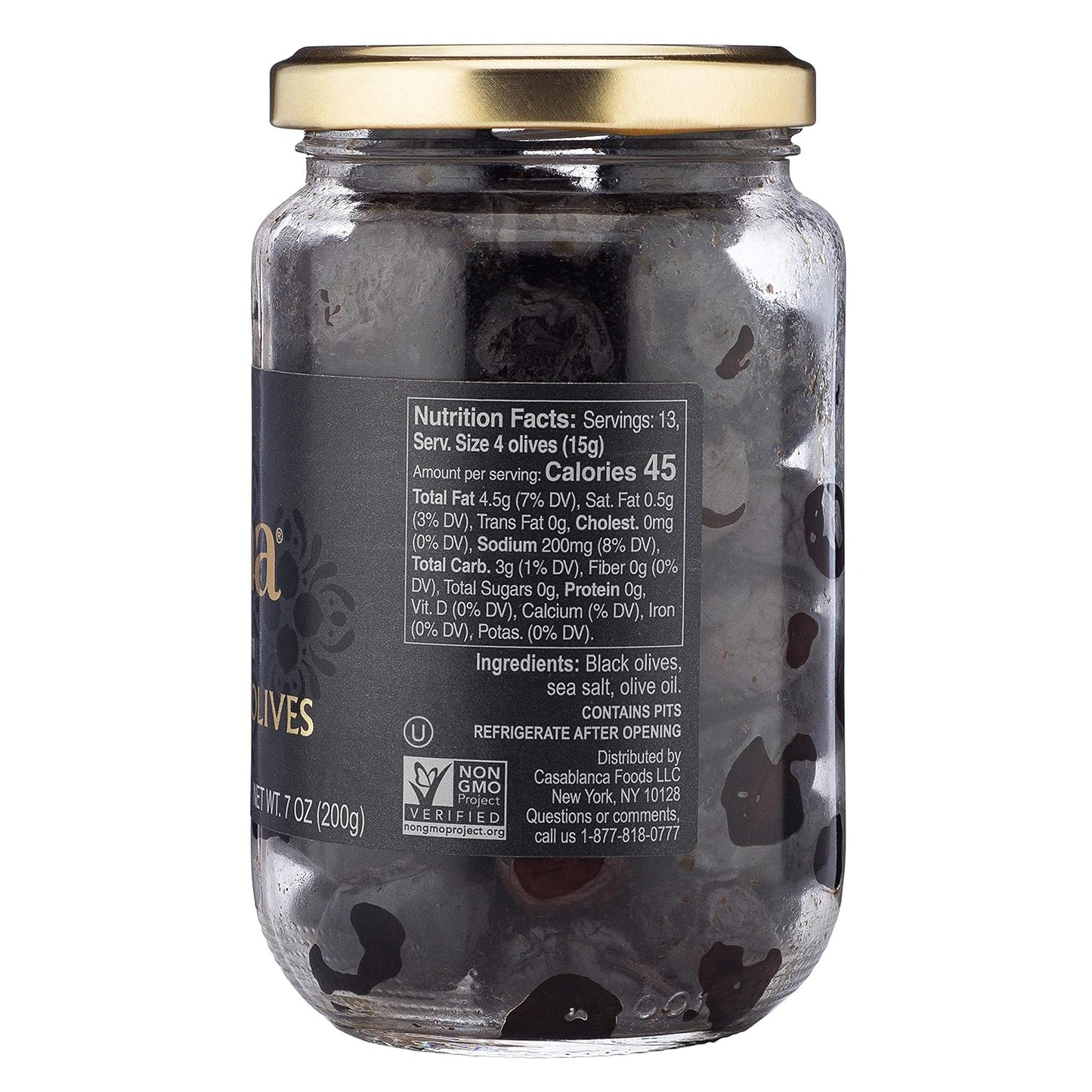 Mina Dry Cured Black Olives, 7 oz - Moroccan Olive Oil Cured Olives
