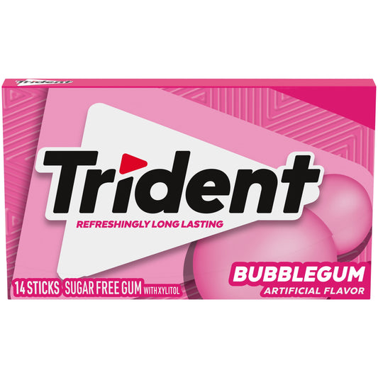 Trident Gum Bubblegum Sgl 14pc