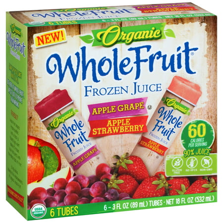 Whole Fresh Foods Fruit Tube Org ApStr ApGrp 6ct