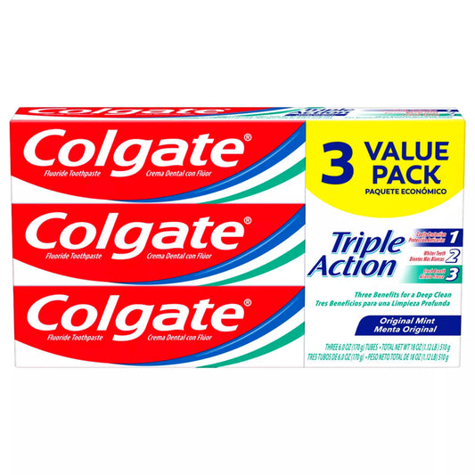 TP COLGATE TRIPLE ACTION 3PCK 6OZ