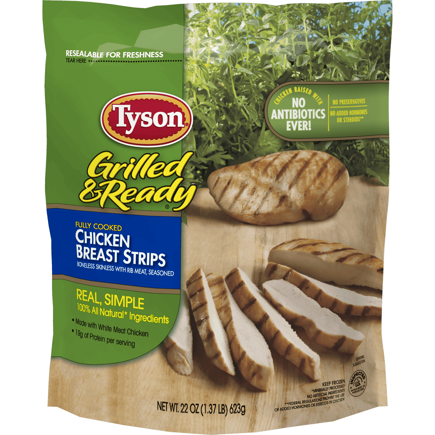 Tyson Chicken Breast Strips Grilled