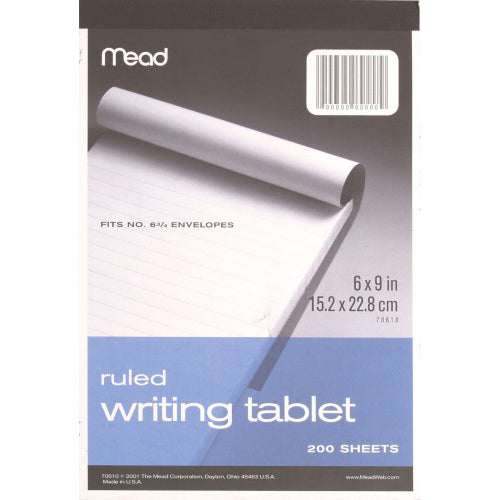 Mead Writing Tablet 6x9 Ruled