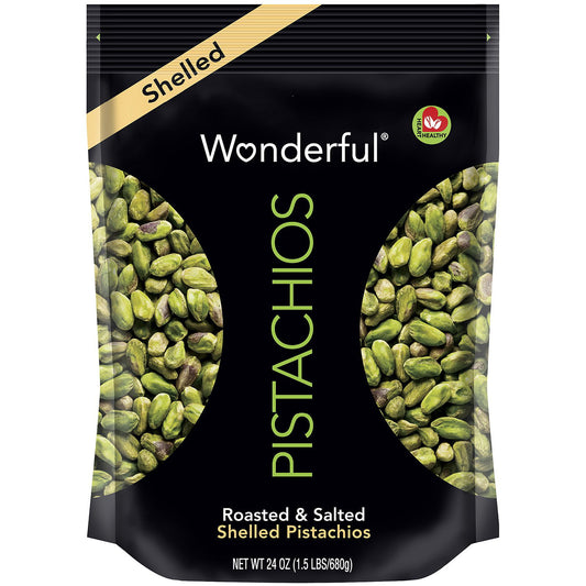 Wonderful Pistachios & Almonds Pistachios In Shell Pillow Bag