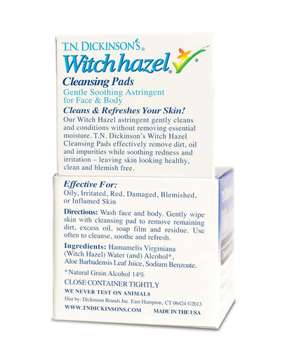 T.N. Dickinson's Witch Hazel Cleansing Pads, 60 Count