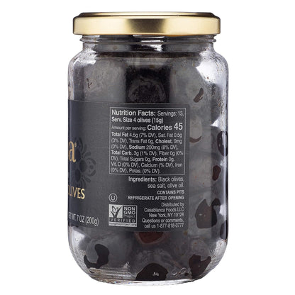 Mina Dry Cured Black Olives, 7 oz - Moroccan Olive Oil Cured Olives