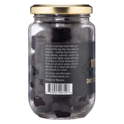 Mina Dry Cured Black Olives, 7 oz - Moroccan Olive Oil Cured Olives
