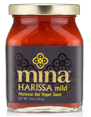 Mina Harissa Mild Sauce, Homestyle Moroccan Red Pepper Harissa Paste, 10 Oz