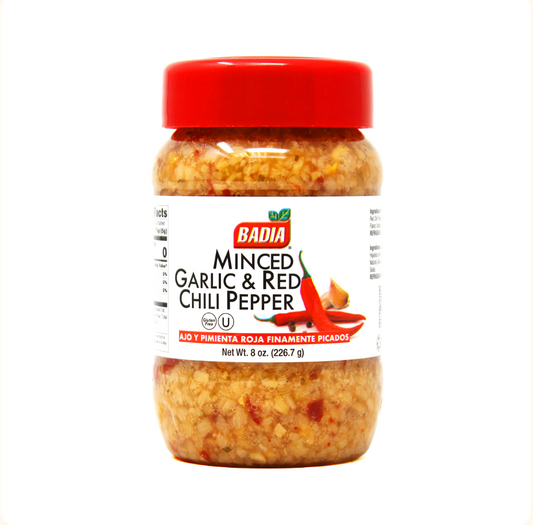 Badia Minced Garlic & Red Chili Pepper 8 oz