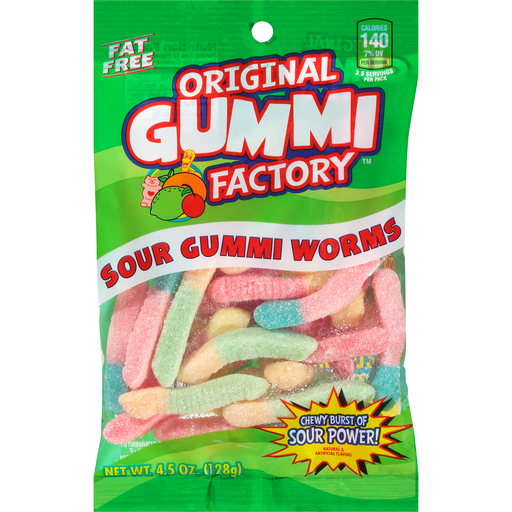 Original Gumi Gummies Sour Worm Orig Factory