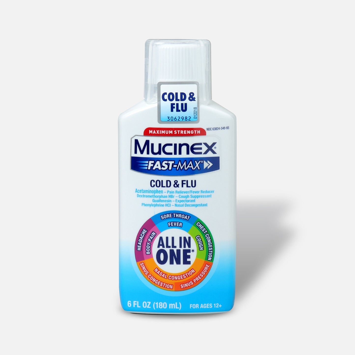 MUCINEX® FAST-MAX® Adult Liquid - Cold, Flu, & Sore Throat 6/6 oz.